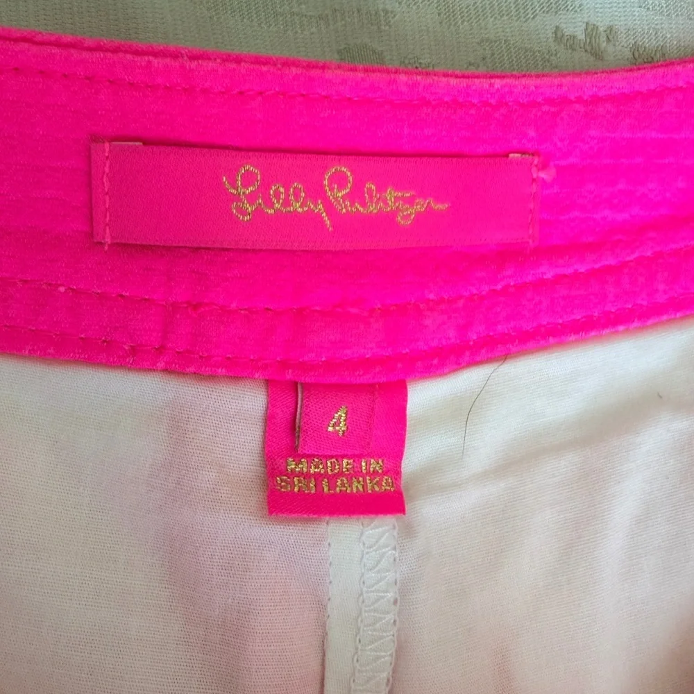 Lilly Pulitzer Neon Pink Scalloped Mini Skirt - Picture 4 of 7